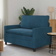 Bank blauw 126x81x87,5 cm fluweel