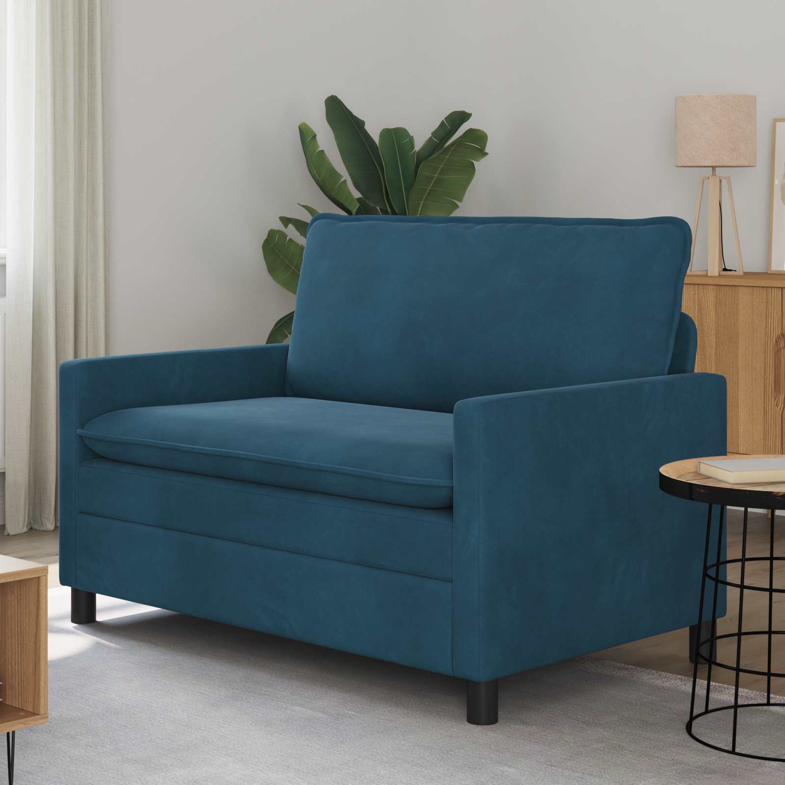 Bank Blauw 126 x 81 x 87,5 cm Fluweel
