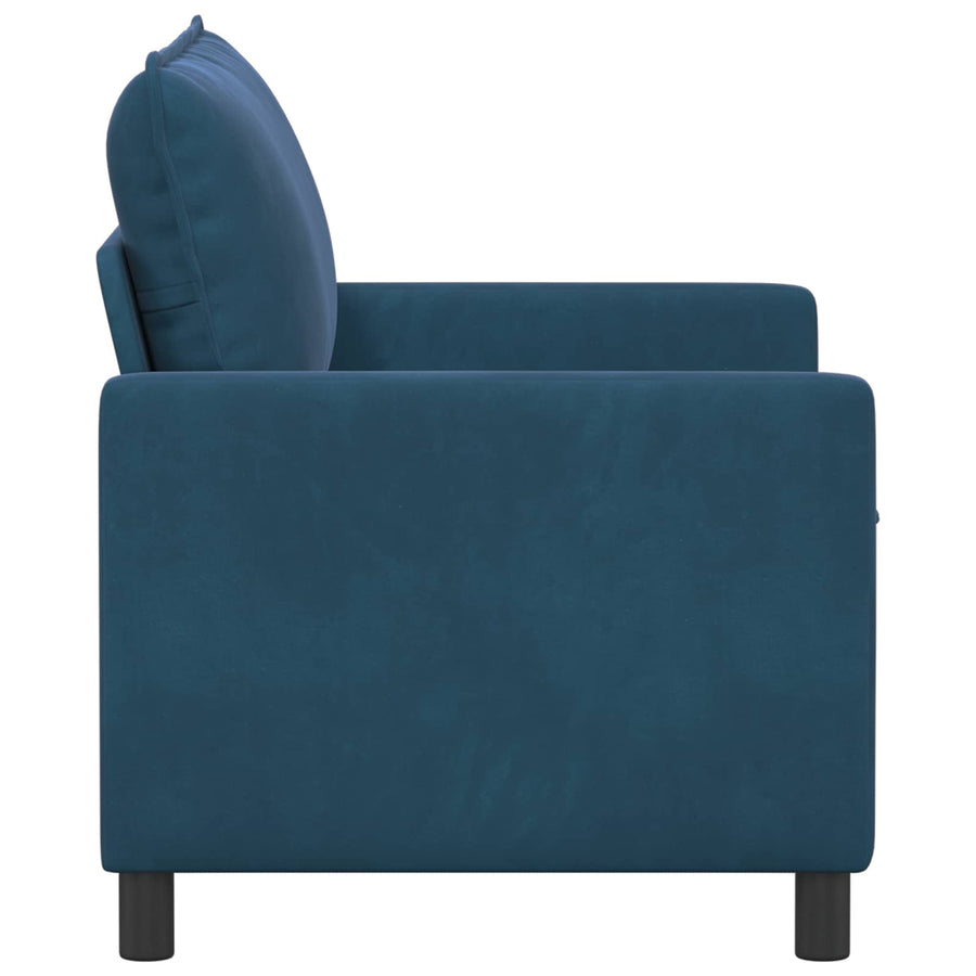 Bank Blauw 126 x 81 x 87,5 cm Fluweel