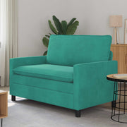 Bank turquoise 126x81x87,5 cm fluweel