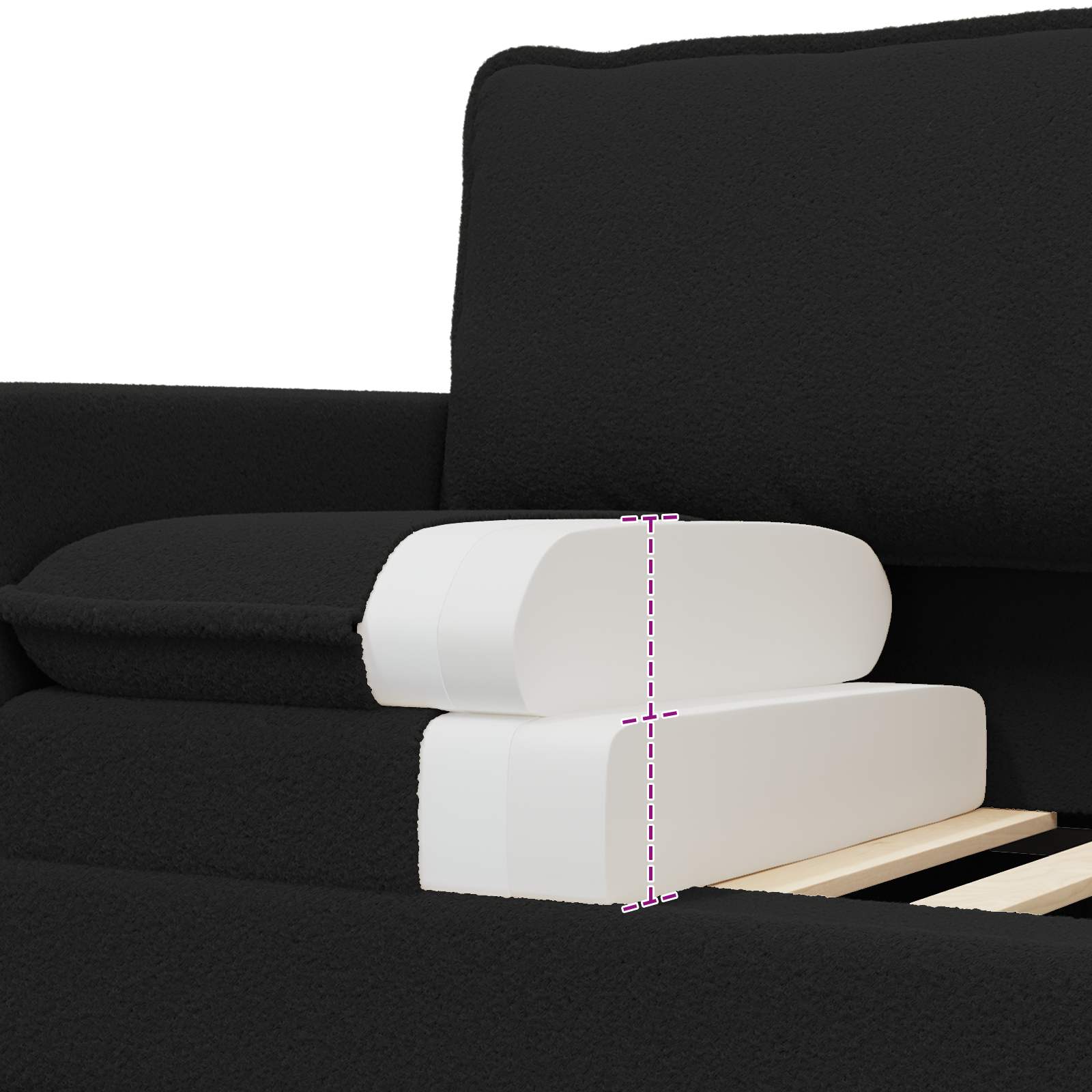 Bank Zwart 126 x 81 x 87,5 cm Stof