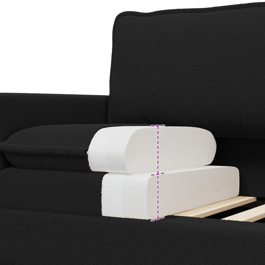 Bank Zwart 126 x 81 x 87,5 cm Stof