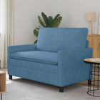 Bank blauw 126x81x87,5 cm stof