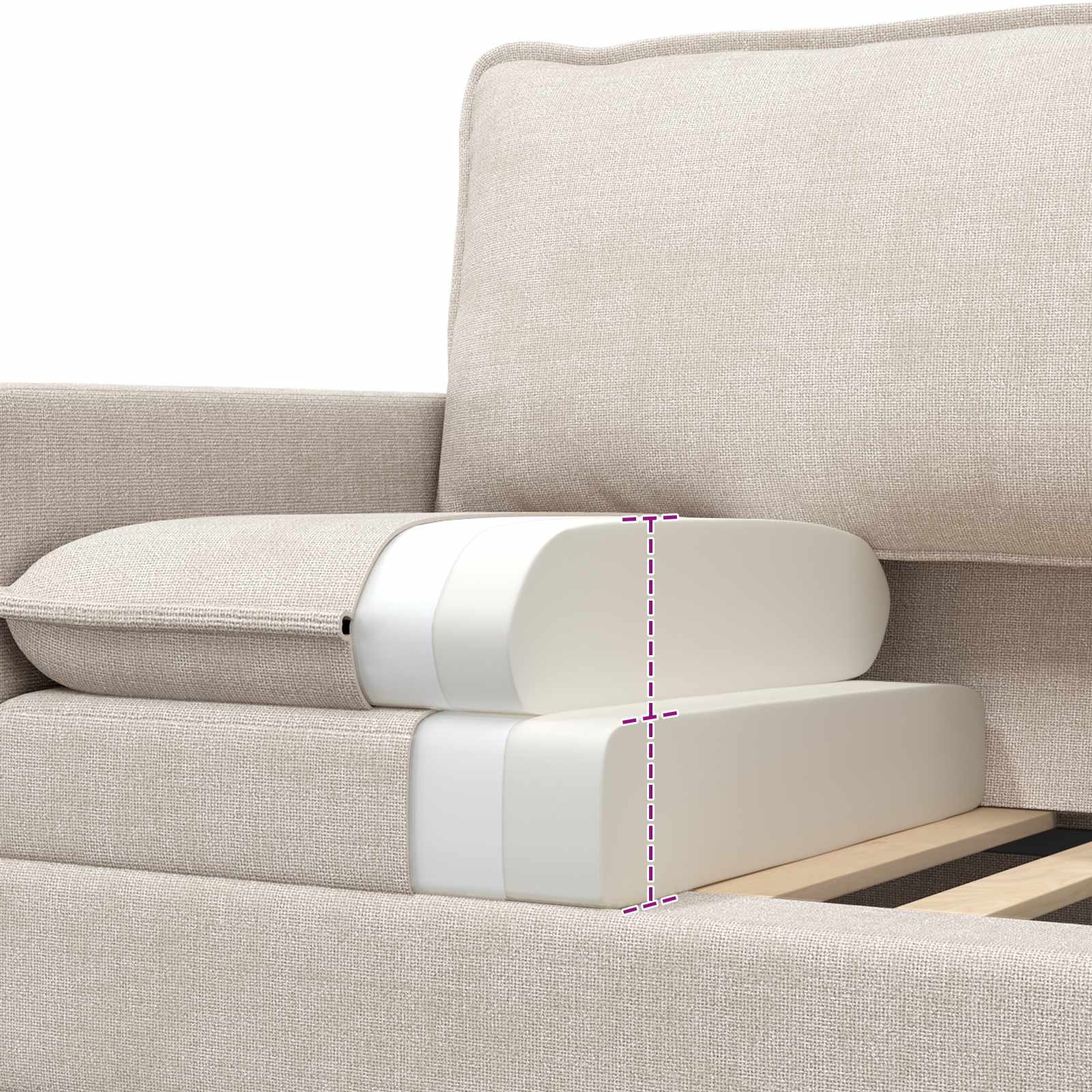Bank Crèmekleurig 126 x 81 x 87,5 cm Polyester