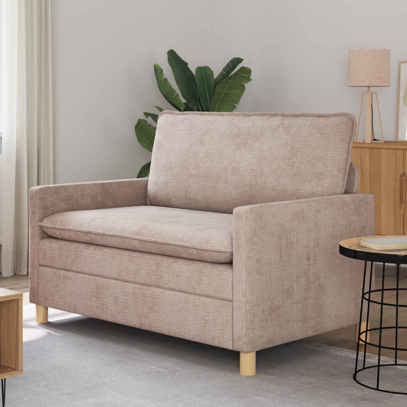 Bank Beige 126 x 81 x 87,5 cm Polyester
