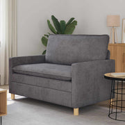 Bank donkergrijs 126x81x87,5 cm polyester