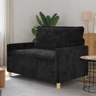 Bank zwart 126x81x87,5 cm polyester