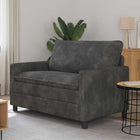 Bank donkergrijs 126x81x87,5 cm polyester
