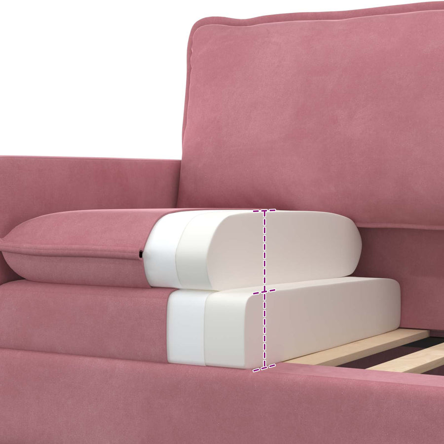 Bank Roze 156 x 81 x 87,5 cm Fluweel