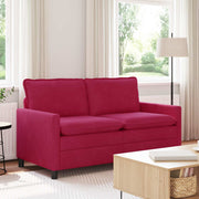 Bank wijnrood 156x81x87,5 cm fluweel