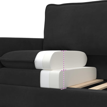 Bank Zwart 156 x 81 x 87,5 cm Fluweel