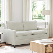 Bank 156x81x87,5 cm fluweel crèmekleurig
