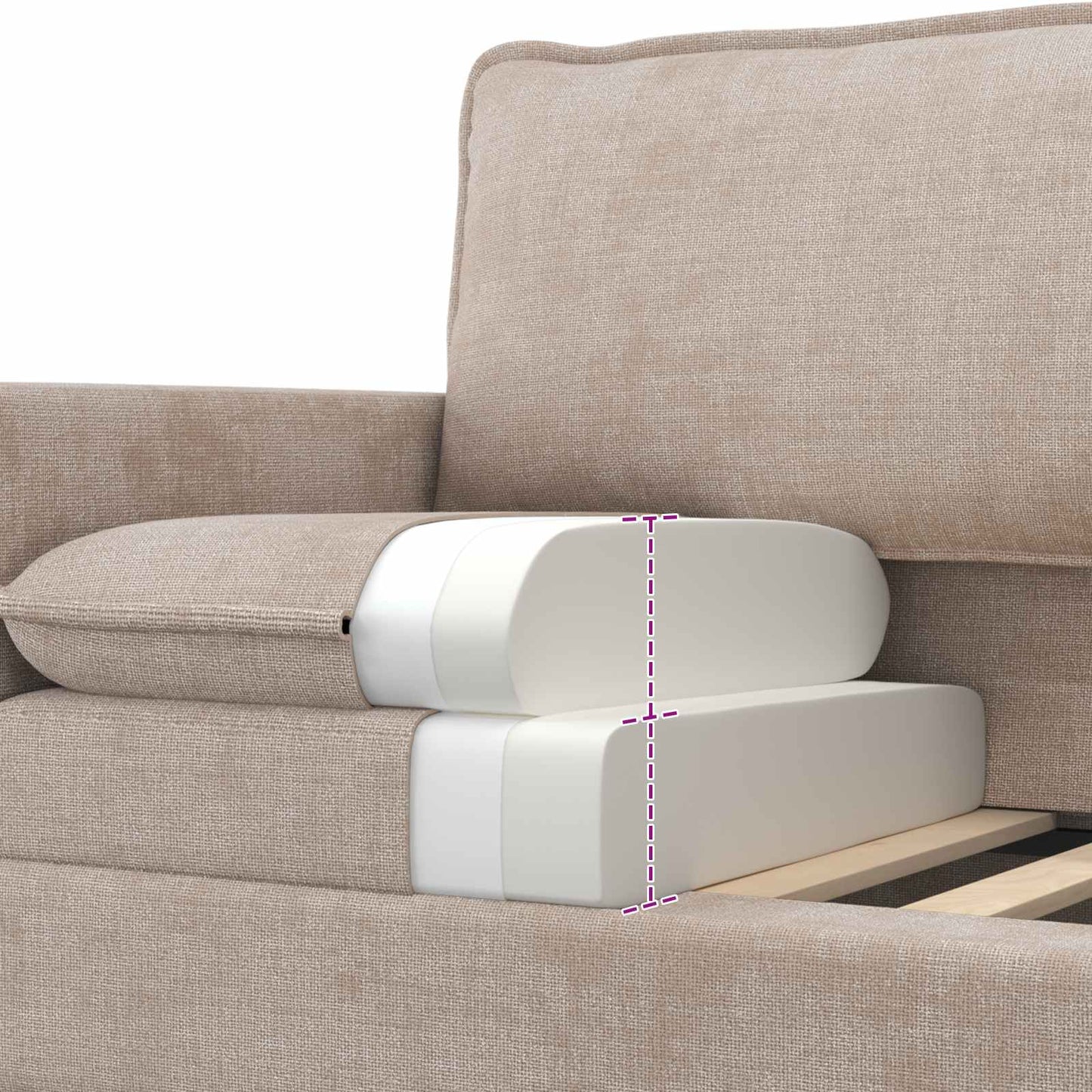 Bank Beige 156 x 81 x 87,5 cm Polyester