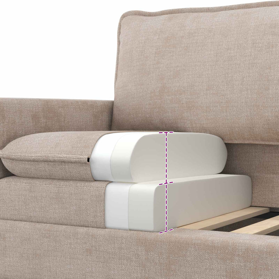 Bank Beige 156 x 81 x 87,5 cm Polyester