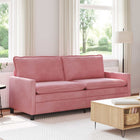 Bank roze 196x81x87,5 cm fluweel