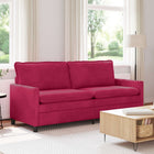 Bank wijnrood 196x81x87,5 cm fluweel