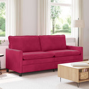 Bank wijnrood 196x81x87,5 cm fluweel