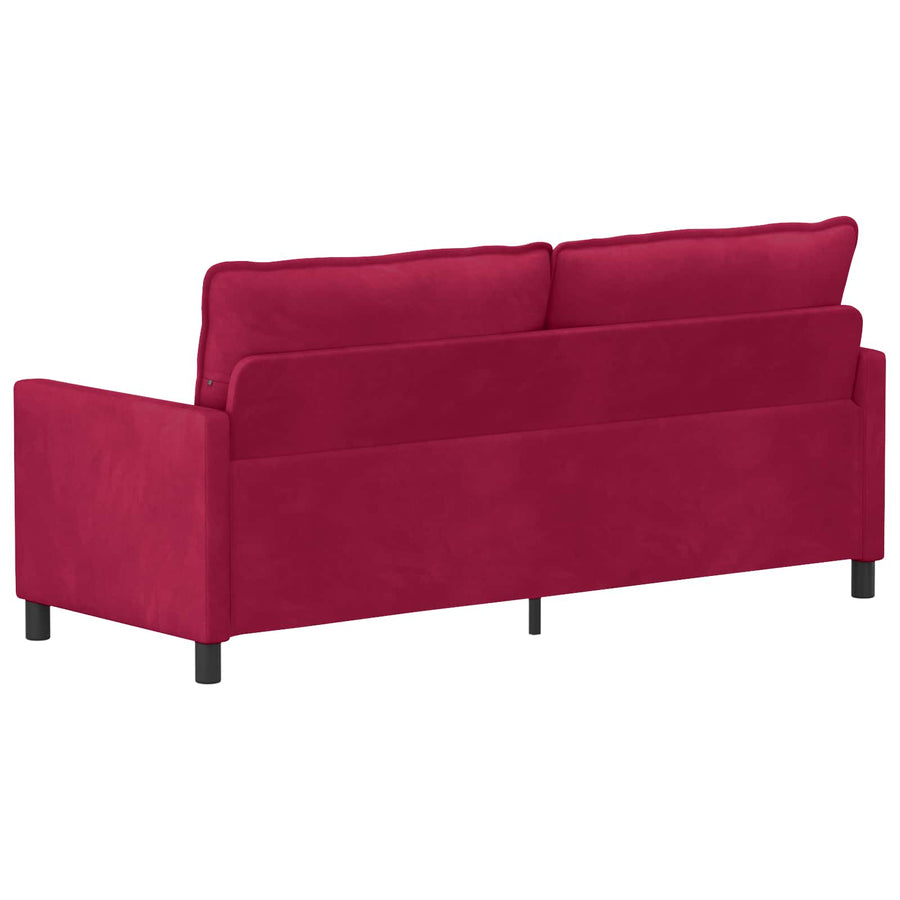 Bank Wijnrood 196 x 81 x 87,5 cm Fluweel