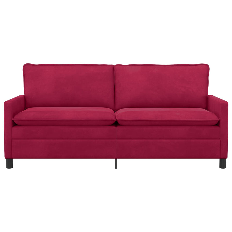 Bank Wijnrood 196 x 81 x 87,5 cm Fluweel