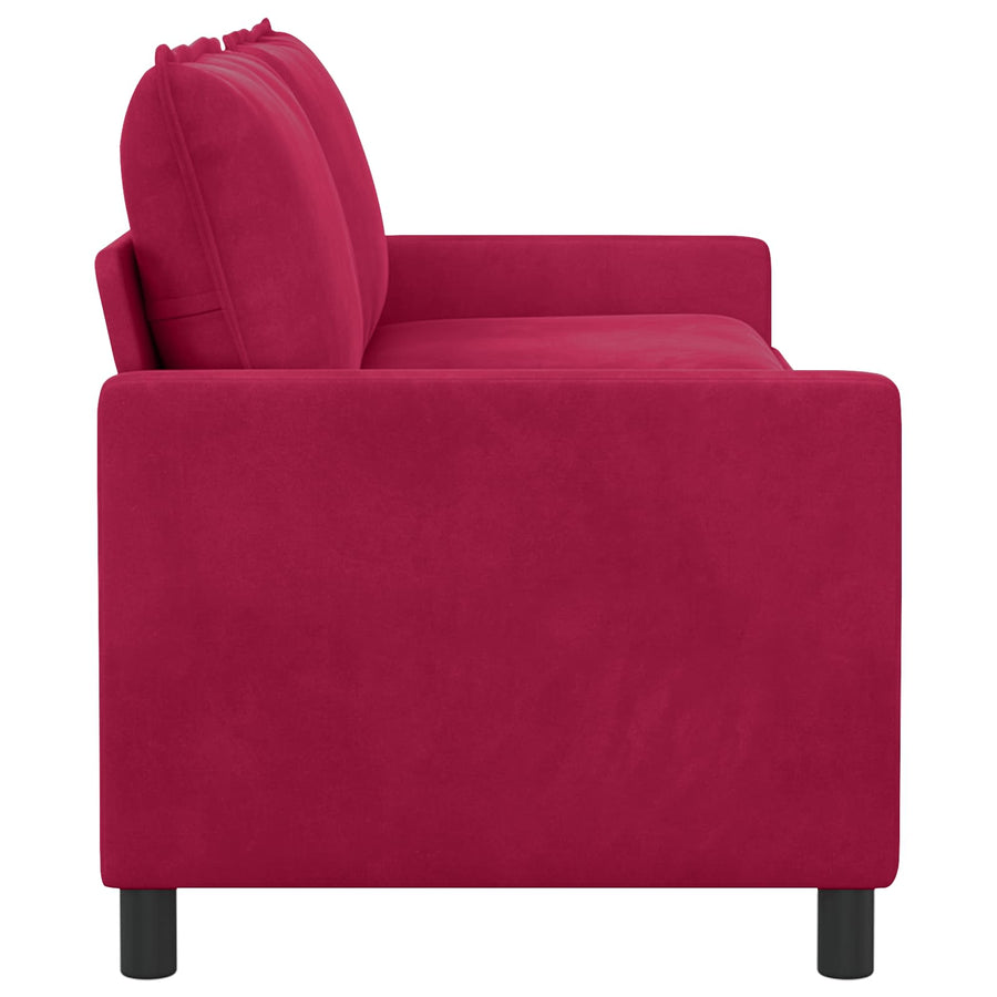 Bank Wijnrood 196 x 81 x 87,5 cm Fluweel