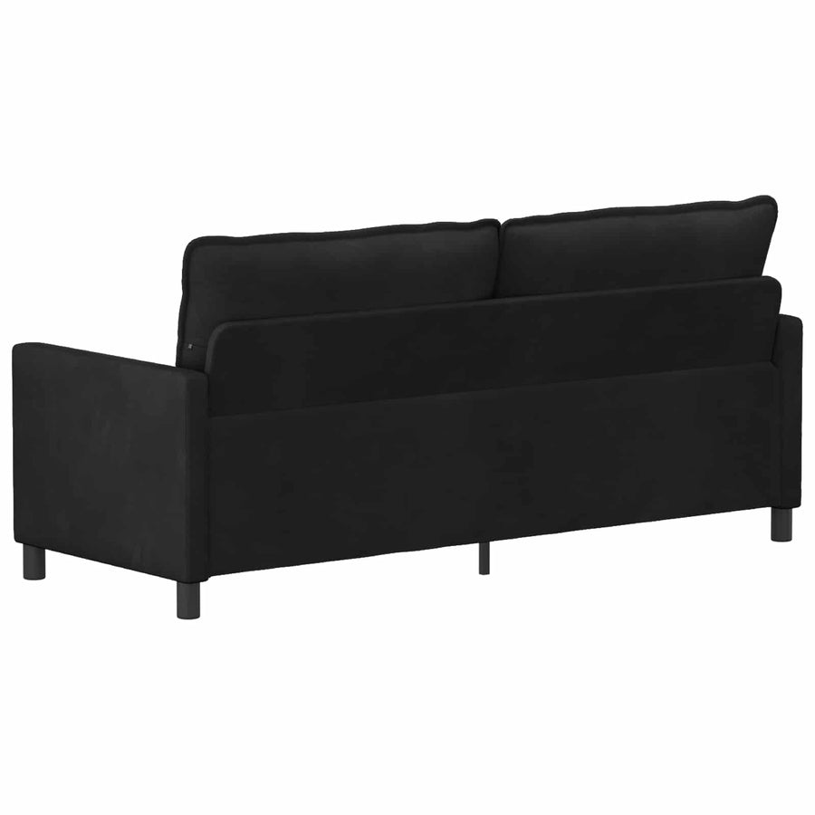 Bank Zwart 196 x 81 x 87,5 cm Fluweel