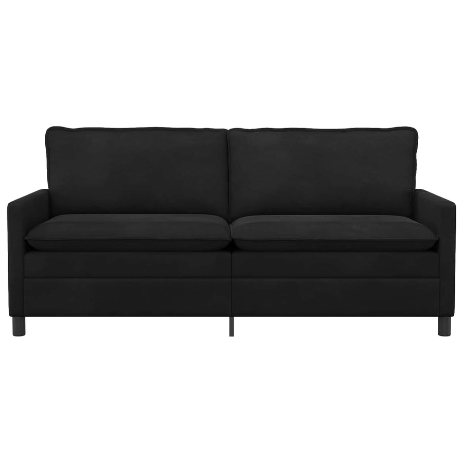 Bank Zwart 196 x 81 x 87,5 cm Fluweel