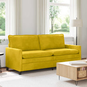 Bank geel fluweel 196x81x87,5 cm