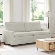 Bank 196x81x87,5 cm crèmekleurig fluweel