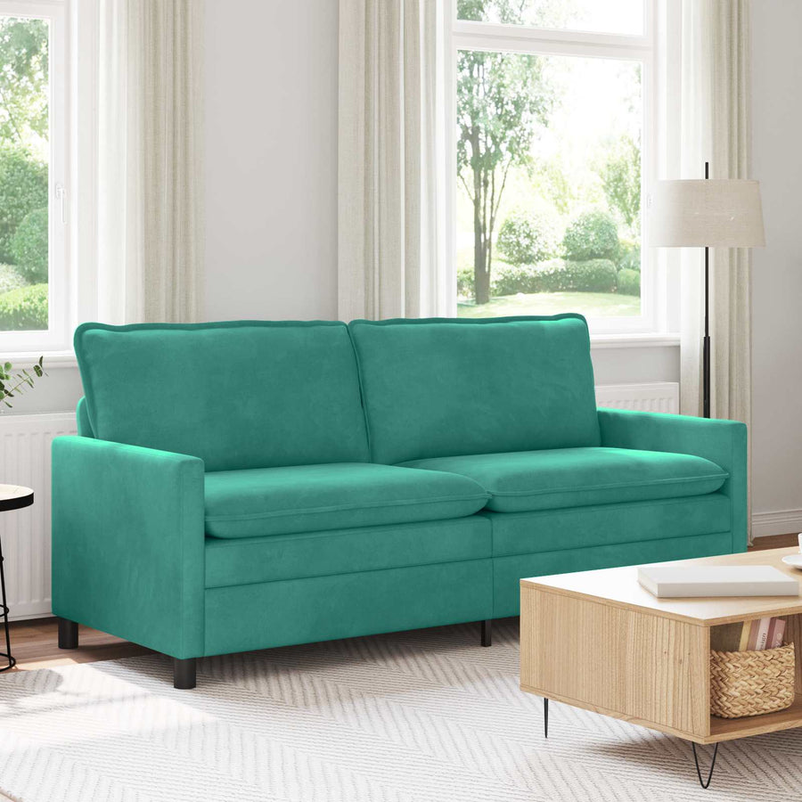 Bank Turquoise 196 x 81 x 87,5 cm Fluweel