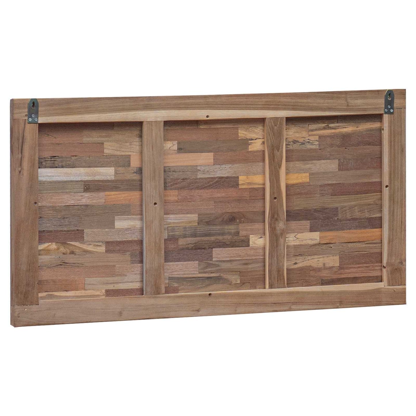 Hoofdbord Wandgemonteerd Naturel 100 cm Massief Teakhout