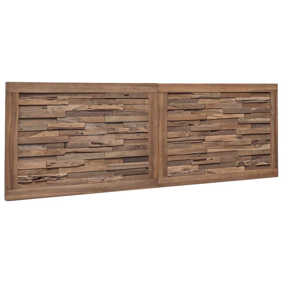 Hoofdbord Wandgemonteerd Naturel 140 cm Massief Teakhout
