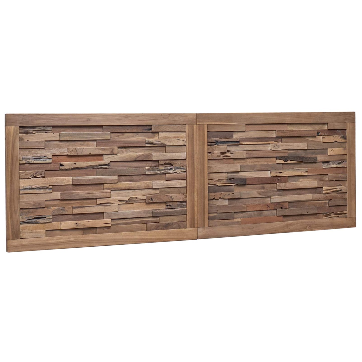 Hoofdbord Wandgemonteerd Naturel 160 cm Massief Teakhout