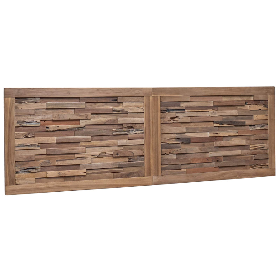 Hoofdbord Wandgemonteerd Naturel 160 cm Massief Teakhout