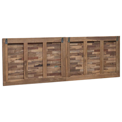 Hoofdbord Wandgemonteerd Naturel 160 cm Massief Teakhout
