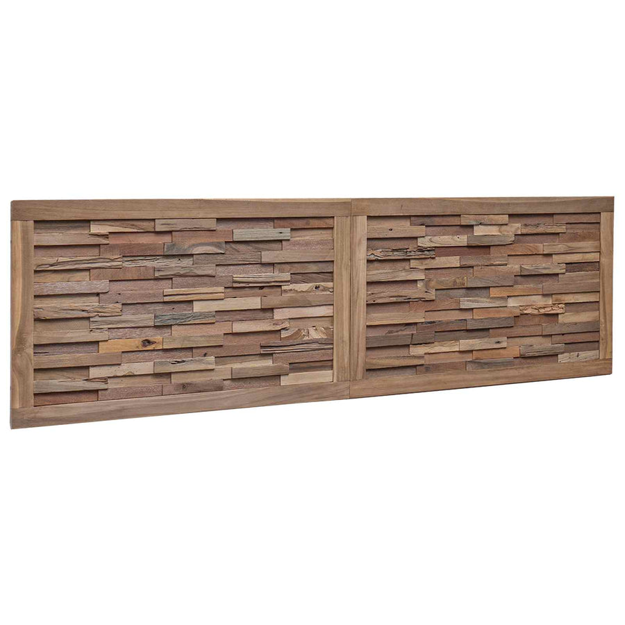 Hoofdbord Wandgemonteerd Naturel 180 cm Massief Teakhout