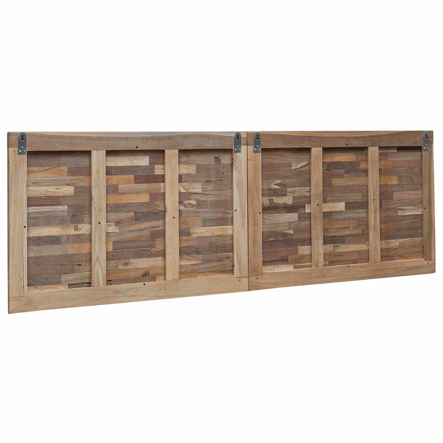 Hoofdbord Wandgemonteerd Naturel 180 cm Massief Teakhout