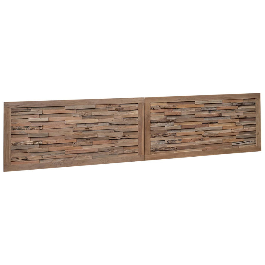 Hoofdbord Wandgemonteerd Naturel 200 cm Massief Teakhout