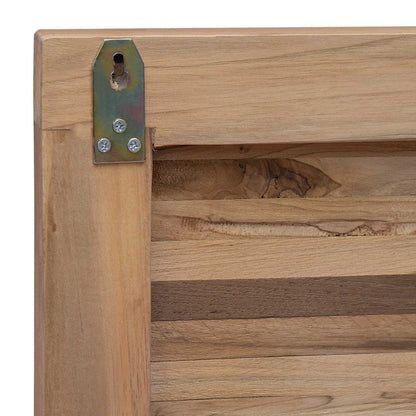 Hoofdbord Wandgemonteerd Naturel 100 cm Massief Teakhout