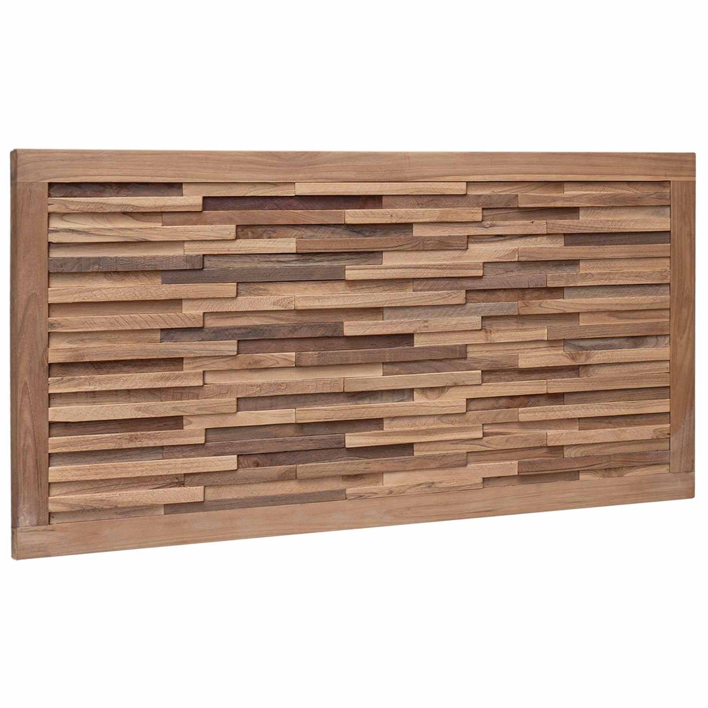 Hoofdbord Wandgemonteerd Naturel 100 cm Massief Teakhout