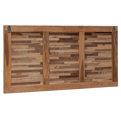 Hoofdbord Wandgemonteerd Naturel 100 cm Massief Teakhout