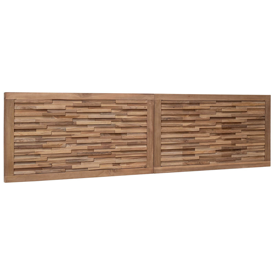 Hoofdbord Wandgemonteerd Naturel 160 cm Massief Teakhout