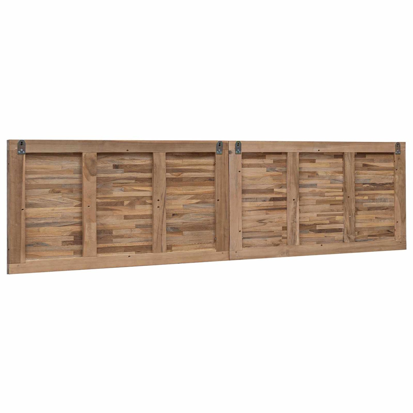 Hoofdbord Wandgemonteerd Naturel 160 cm Massief Teakhout