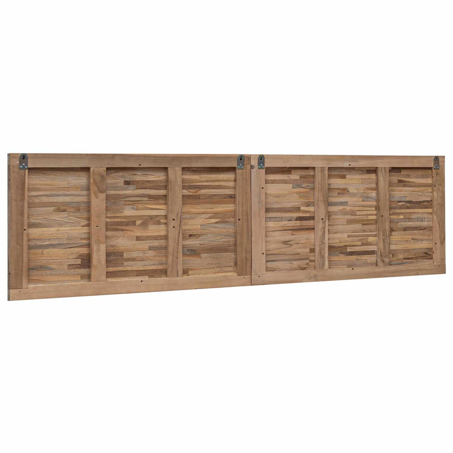 Hoofdbord Wandgemonteerd Naturel 160 cm Massief Teakhout