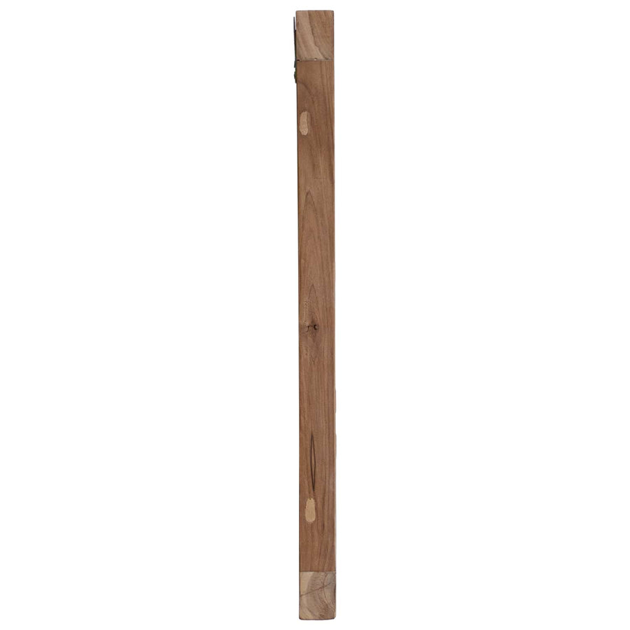 Hoofdbord Wandgemonteerd Naturel 160 cm Massief Teakhout