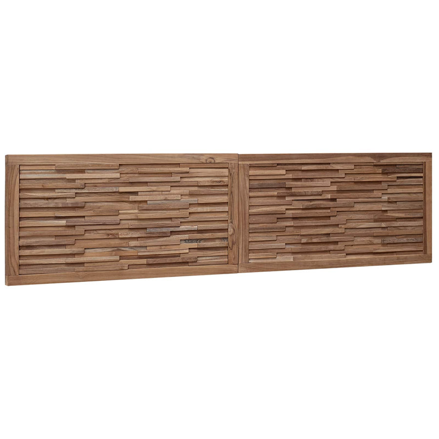 Hoofdbord Wandgemonteerd Naturel 180 cm Massief Teakhout