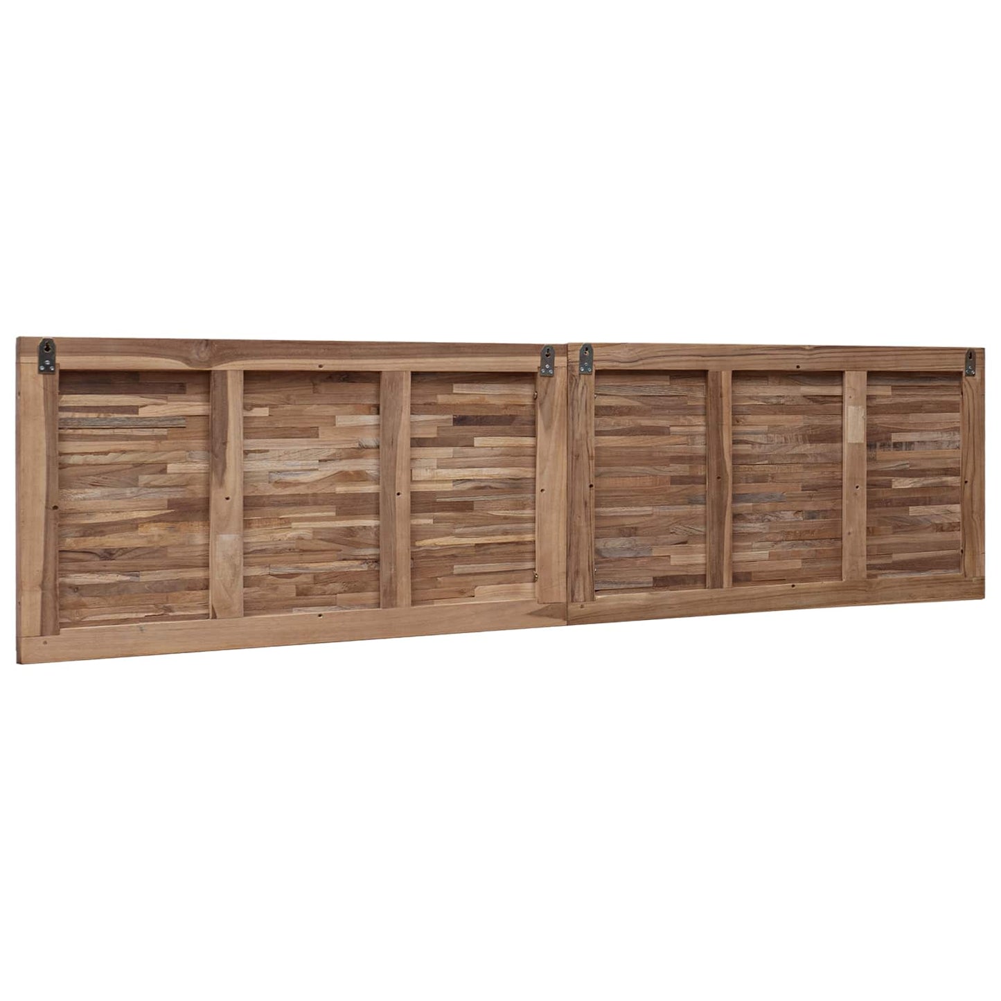 Hoofdbord Wandgemonteerd Naturel 180 cm Massief Teakhout