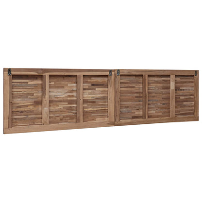 Hoofdbord Wandgemonteerd Naturel 180 cm Massief Teakhout