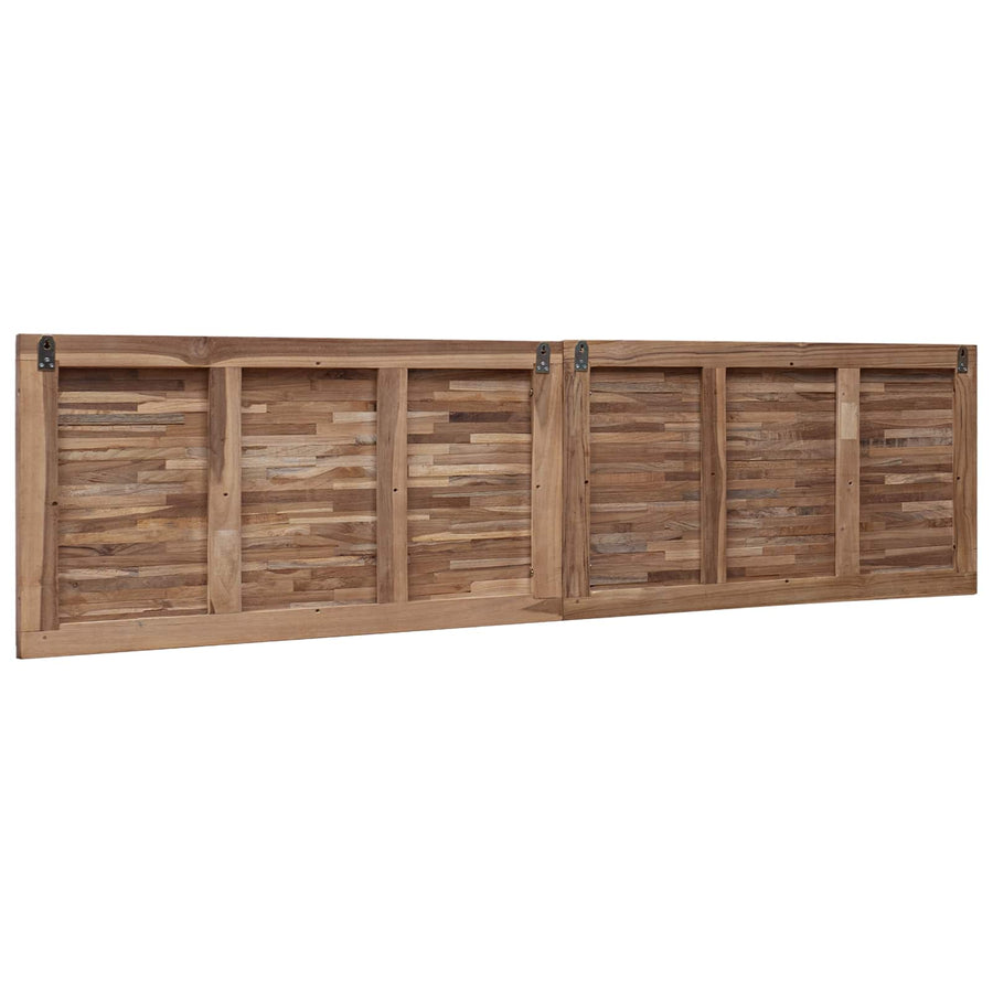 Hoofdbord Wandgemonteerd Naturel 180 cm Massief Teakhout