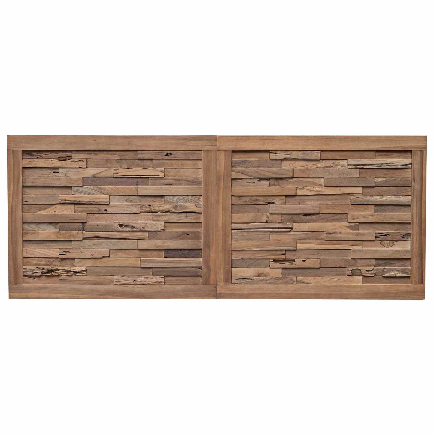 Hoofdbord Wandgemonteerd Naturel 180 cm Massief Teakhout