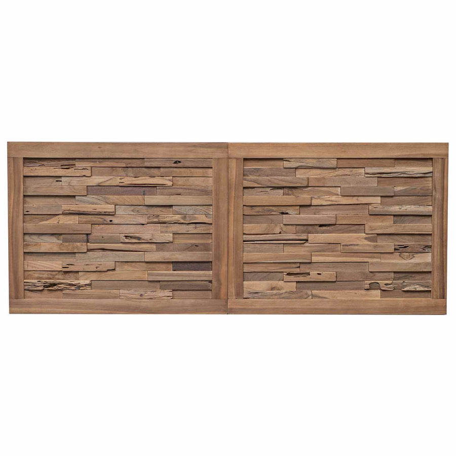 Hoofdbord Wandgemonteerd Naturel 180 cm Massief Teakhout